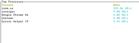 rustnet top processes